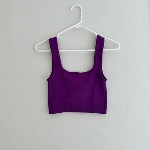 Zara Purple elastic crop top